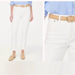 J. Crew Essential Women's Straight Leg White Jeans 27P